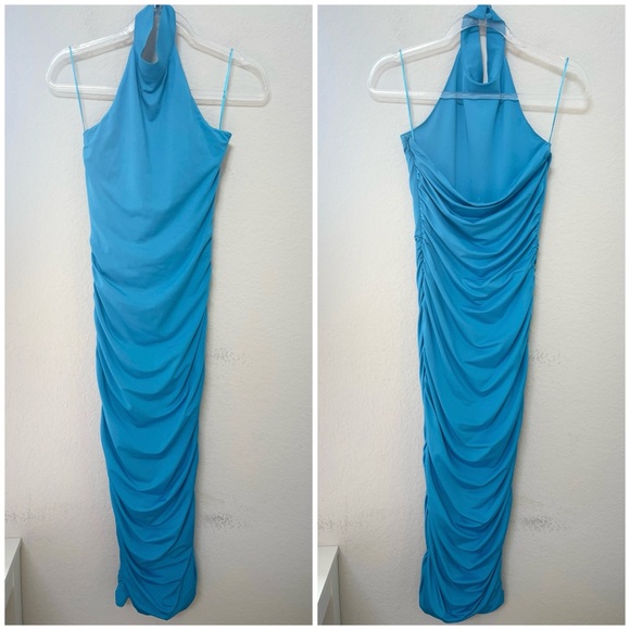 Superdown Revolve Mallory High Neck Dress Blue Size Small - Picture 2 of 2